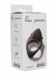 Черное эрекционное виброкольцо Pure Passion Sunset - Lola Games - в Екатеринбурге купить с доставкой