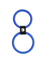 Синее двойное эрекционное кольцо Dual Rings Blue - Dream Toys - в Екатеринбурге купить с доставкой