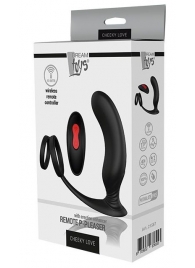 Черный массажер простаты REMOTE P-PLEASER - Dream Toys - в Екатеринбурге купить с доставкой