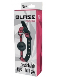 Черно-розовый кляп-шарик с отверстиями BALL GAG - Dream Toys - купить с доставкой в Екатеринбурге