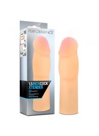 Телесная насадка-удлинитель на пенис PERFORMANCE 1.5INCH COCK XTENDER - 16 см. - Blush Novelties - в Екатеринбурге купить с доставкой