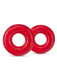 Набор из 2 красных эрекционных колец DONUT RINGS OVERSIZED - Blush Novelties - в Екатеринбурге купить с доставкой