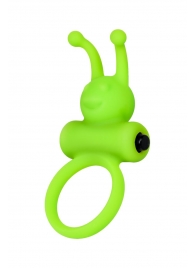 Зеленое эрекционное виброкольцо на пенис Cock Ring - A-toys - в Екатеринбурге купить с доставкой