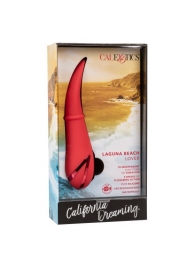 Красный вибромассажер Laguna Beach Lover с функцией «мерцающий язычок» - 20,25 см. - California Exotic Novelties