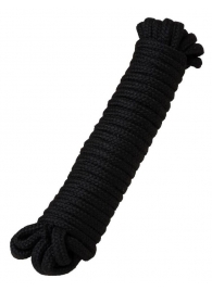 Черная текстильная веревка для бондажа - 1 м. - Штучки-дрючки - купить с доставкой в Екатеринбурге