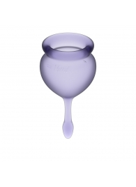 Набор фиолетовых менструальных чаш Feel good Menstrual Cup - Satisfyer - купить с доставкой в Екатеринбурге