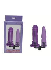 Фиолетовая двойная насадка для секс-машин - MyWorld - DIVA - купить с доставкой в Екатеринбурге