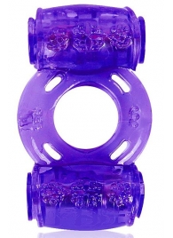 Фиолетовое эрекционное кольцо в двумя вибропулями - Erowoman-Eroman - в Екатеринбурге купить с доставкой