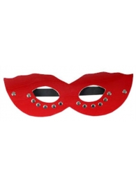 Красная маска CLASSIC с заклёпками - Eroticon - купить с доставкой в Екатеринбурге