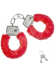 Красные плюшевые наручники с ключиками - Сима-Ленд - купить с доставкой в Екатеринбурге
