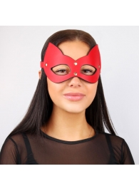 Красно-черная игровая маска с ушками - Notabu - купить с доставкой в Екатеринбурге