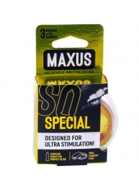 Презервативы с точками и рёбрами в пластиковом кейсе MAXUS Special - 3 шт. - Maxus - купить с доставкой в Екатеринбурге