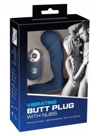Синий вибростимулятор простаты Vibrating Butt Plug - 11,7 см. - Orion - в Екатеринбурге купить с доставкой