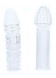 Комплект из 2 прозрачных насадок на пенис PENIS EXTENDER PACK - Dream Toys - в Екатеринбурге купить с доставкой