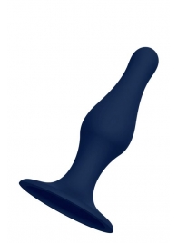 Синяя анальная пробка SILICONE PLUG LARGE - 15,6 см. - Dream Toys