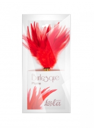Красный перьевой тиклер Plume - 23 см. - Lola Lingerie - купить с доставкой в Екатеринбурге