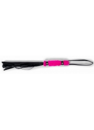 Черный флогер с розовой ручкой - 28 см. - Джага-Джага - купить с доставкой в Екатеринбурге