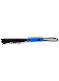 Черный флогер с синей ручкой - 28 см. - Джага-Джага - купить с доставкой в Екатеринбурге