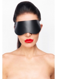 Черная кожаная маска без прорезей для глаз - Джага-Джага - купить с доставкой в Екатеринбурге