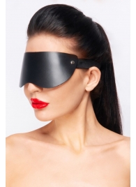 Черная кожаная маска без прорезей для глаз - Джага-Джага - купить с доставкой в Екатеринбурге