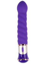 Фиолетовый спиралевидный вибратор - 21 см. - Джага-Джага