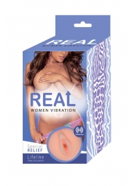 Телесный вибромастурбатор-вагина Real Women Vibration - Real - в Екатеринбурге купить с доставкой