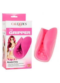 Розовый рельефный мастурбатор Beaded Grip - California Exotic Novelties - в Екатеринбурге купить с доставкой