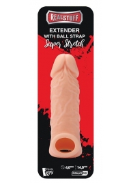 Телесная насадка EXTENDER WITH BALL STRAP 5.5 - 14 см. - Dream Toys - в Екатеринбурге купить с доставкой