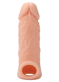 Телесная насадка EXTENDER WITH BALL STRAP 5.5 - 14 см. - Dream Toys - в Екатеринбурге купить с доставкой