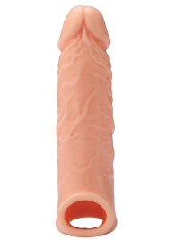 Телесная насадка EXTENDER WITH BALL STRAP 6.5 - 17 см. - Dream Toys - в Екатеринбурге купить с доставкой