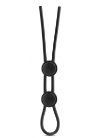 Черное двойное эрекционное лассо Silicone Double Loop Cock Ring - Blush Novelties - в Екатеринбурге купить с доставкой