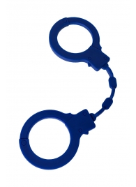 Синие силиконовые наручники  Штучки-дрючки - Штучки-дрючки - купить с доставкой в Екатеринбурге
