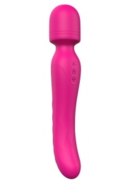 Ярко-розовый жезловый вибратор Heating Bodywand с нагревом - 23,2 см. - Dream Toys