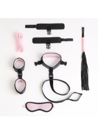 Черно-розовый эротический набор из 7 предметов - Сима-Ленд - купить с доставкой в Екатеринбурге