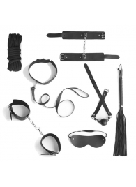 Черный эротический набор из 8 предметов - Сима-Ленд - купить с доставкой в Екатеринбурге