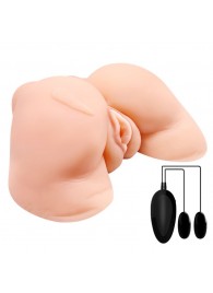 Телесная вибровагина Julie с 2 рабочими отверстиями - Baile - в Екатеринбурге купить с доставкой