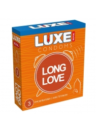 Презервативы с продлевающим эффектом LUXE Royal Long Love - 3 шт. - Luxe - купить с доставкой в Екатеринбурге