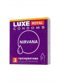 Презервативы с увеличенным количеством смазки LUXE Royal Nirvana - 3 шт. - Luxe - купить с доставкой в Екатеринбурге