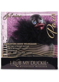 Черный вибратор-уточка I Rub My Duckie 2.0 Paris - Big Teaze Toys - купить с доставкой в Екатеринбурге