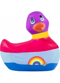 Вибратор-уточка I Rub My Duckie 2.0 Colors с разноцветными полосками - Big Teaze Toys - купить с доставкой в Екатеринбурге