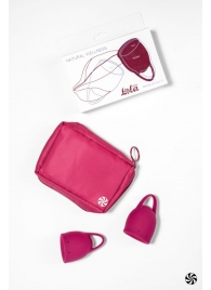 Набор из 2 малиновых менструальных чаш Peony - Lola Games - купить с доставкой в Екатеринбурге
