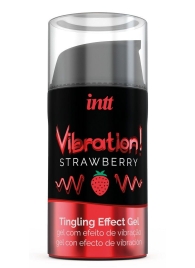 Жидкий интимный гель с эффектом вибрации Vibration! Strawberry - 15 мл. - INTT - купить с доставкой в Екатеринбурге