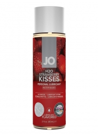 Лубрикант на водной основе с ароматом клубники JO Flavored Strawberry Kiss - 60 мл. - System JO - купить с доставкой в Екатеринбурге