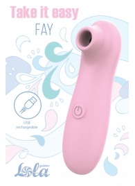 Розовый вакуум-волновой стимулятор Fay - Lola toys