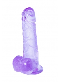Фиолетовый фаллоимитатор Oxygen - 17,5 см. - Lola Games
