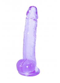 Фиолетовый фаллоимитатор Rocket - 19 см. - Lola Games