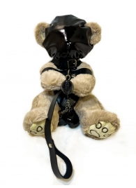 Оригинальный плюшевый мишка в маске и наручниках - БДСМ Арсенал - купить с доставкой в Екатеринбурге