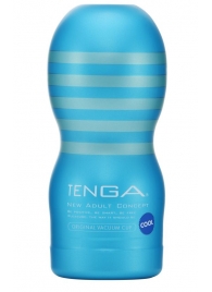 Мастурбатор с охлаждающей смазкой TENGA Original Vacuum Cup Cool - Tenga - в Екатеринбурге купить с доставкой