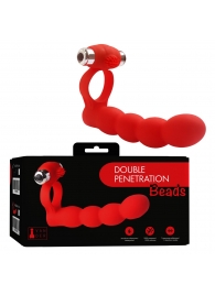 Красная вибронасадка для двойного проникновения Double Penetration Beads - Vandersex - купить с доставкой #SOTBIT_REGIONS_UF_V_REGION_NAME#