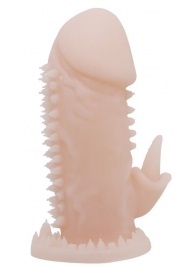 Телесная насадка на пенис со стимулятором клитора - 11,5 см. - Baile - в Екатеринбурге купить с доставкой